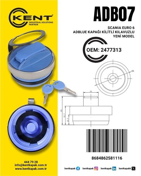 7 SERİSİ SCANİA EDBLUE KAPAĞI 2477313 2017-2025