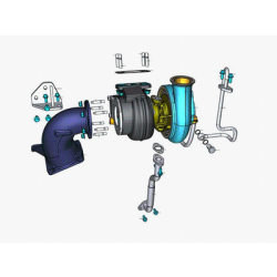 FORD OTOSAN (ORİJİNAL).6C46 6L656 BB-TURBO DİRSEK DÖKÜM ORİJİNAL FORD CARGO 1835-1838